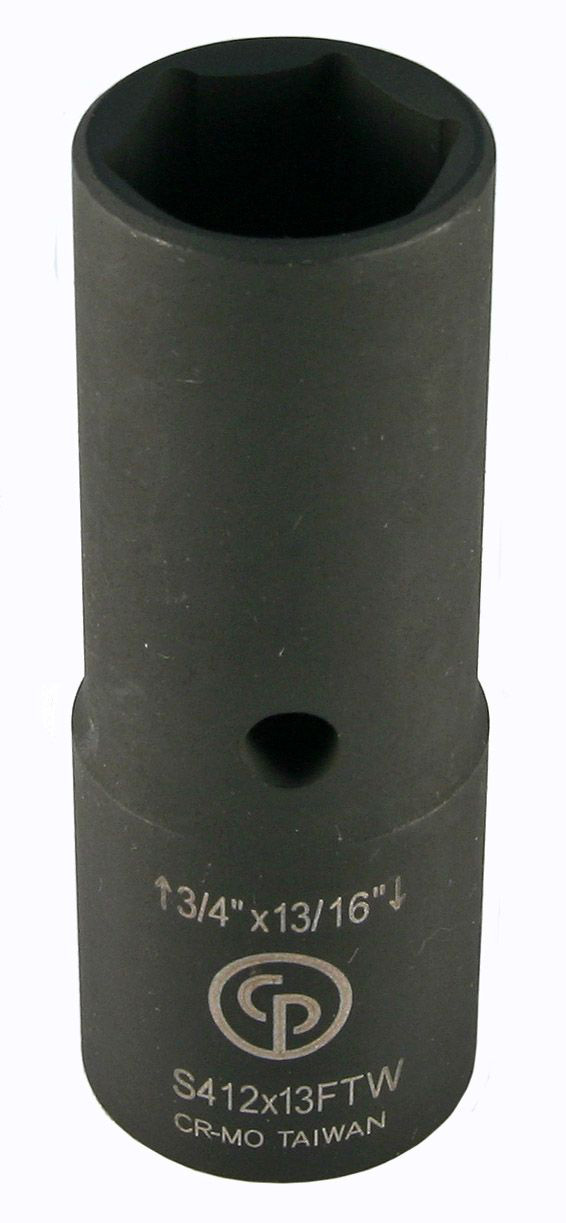 S412x13FTW 1/2" FLIP 34x13/16 Deep Thin Wall Impact Socket